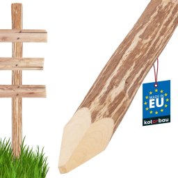 Stâlp de gard din lemn geluit 90 cm