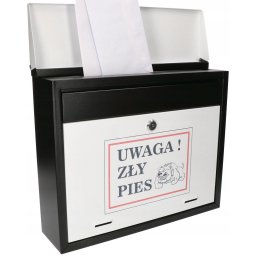 Cutie poștală pentru scrisori ziare cu model Atenție câine rău