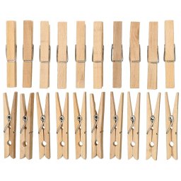 Clips din lemn pentru lenjerie intimă - set de 20 buc.
