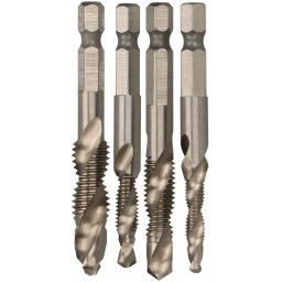 Set de burghie de filetare din oțel hss 4pcs. matrițe de filetare ⌀5-10 mm