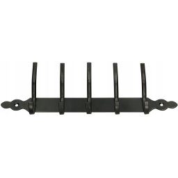 5-hook haine de perete rack de perete metal negru
