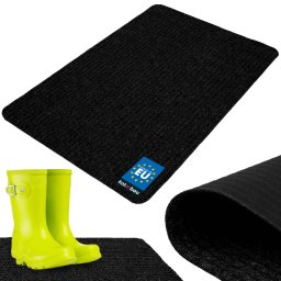 Ștergător de pantofi absorbant antiderapant covoraș covor negru 100x66 cm