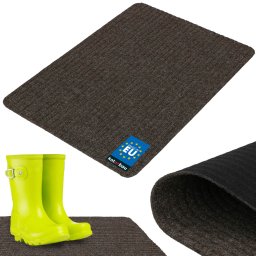 Ștergător de pantofi absorbant antiderapant covoraș covor maro 70x50 cm