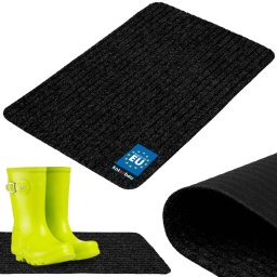 Ștergător de pantofi absorbant antiderapant covoraș covor negru 60x40 cm