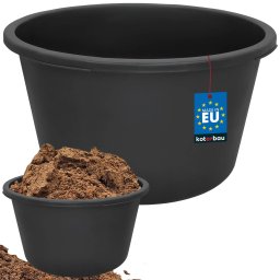 Tavă de construcții 90l container rotund recipient de mortar