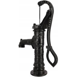 Pompa manuală de grădină abisină pentru apă, fontă - Culoare neagră