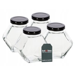 Borcan de sticlă 380 ml borcan de mirodenii miere - 4 buc.