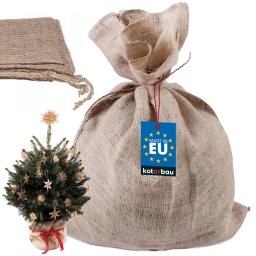 Pungă de iută naturală de depozitare a pomului de crăciun