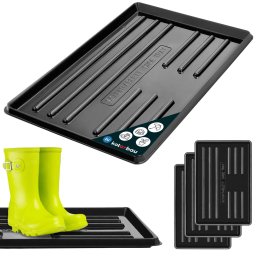 Tavă de scurgere pentru încălțăminte 60x40 cm set 3 buc. – Culoare neagră