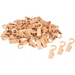 Cârlige plastic pentru tijă perdea lemn set de 100 buc.