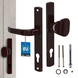 Mâner cu inserție pentru ghișeu poartă ușă aluminiu maro 90 mm