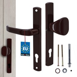 Mâner cu inserție pentru ghișeu poartă ușă aluminiu maro 92 mm