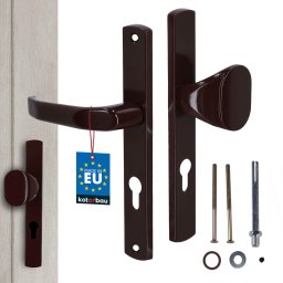 Mâner cu inserție pentru ghișeu poartă ușă aluminiu maro 72 mm