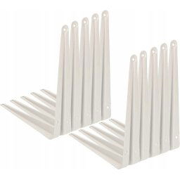 Colțar pentru raft, suport 20x15 cm, 10 buc. - Culoare albă