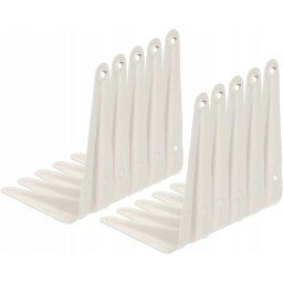 Colțar pentru raft, suport 10x7,5 cm, 10 buc. - Culoare albă