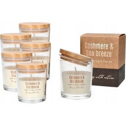Lumânare de sticlă parfumată cu parfum de soia - 6 buc.