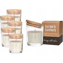 Lumânare de sticlă parfumată cu parfum de soia - 6 buc.