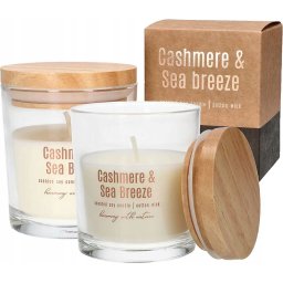 Lumânare de sticlă parfumată cu parfum de soia - 2 buc.
