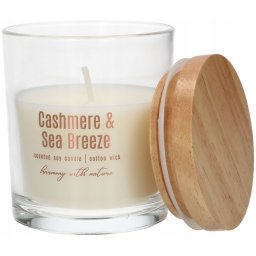 Lumânare de sticlă parfumată cu parfum de soia