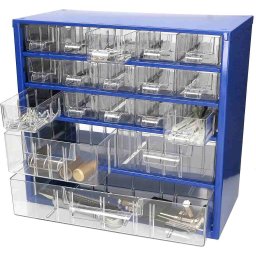 Atelier organizator bibliotecă modulară 18 sertare