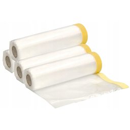 Folie de vopsire 200x20 prelată de protecție cu bandă adezivă - 4 buc.