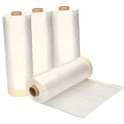 Folie de vopsire 195x33 prelată de protecție cu bandă adezivă - 4 buc.