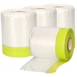 Folie de vopsire 85x33 prelată de protecție cu bandă adezivă - 4 buc.
