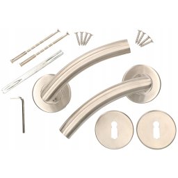 Set mâner de ușă 130mm inox breloc de chei