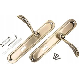 Mânere de ușă 72 mm cu știft lung pentru cheie set - Culoare patină