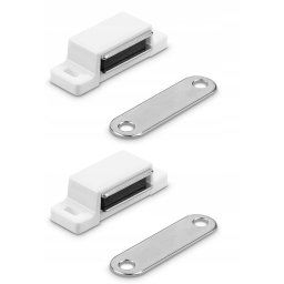 Lacăt de mobilier magnetic pentru dulapuri 2 bucăți - Culoare albă
