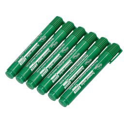 Marker permanent verde rezistent la apă rotund - 6 buc.