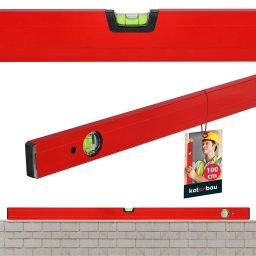 Nivelă din aluminiu pentru construcții roșie 100 cm