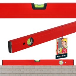 Nivelă din aluminiu pentru construcții roșie 50 cm