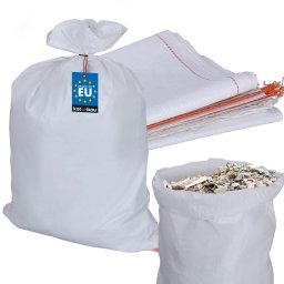 Sac din polipropilenă pentru moloz nisip cărbune făină 30 kg 50x80 cm