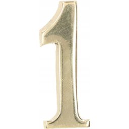 Număr de casă "1" număr de ușă adeziv 5cm alamă