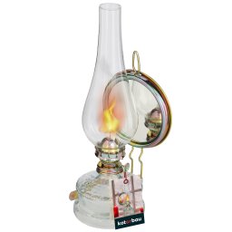 Lampă de parafină cu oglindă retro antic de epocă pentru ulei
