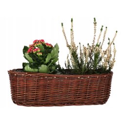 Ghiveci de flori coș de flori din răchită - 40 cm