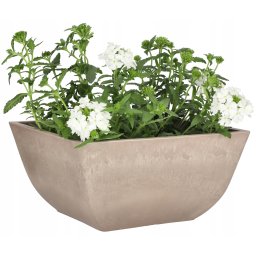 Ghiveci de grădină compozit rezistent la îngheț taupe 25x25 cm