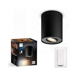 Spot LED dimabil Philips Hue PILLAR 1xGU10/4,2W/230V negru + telecomandă