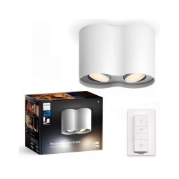 Spot LED dimabil Philips Hue PILLAR 2xGU10/4,2W/230V alb + telecomandă