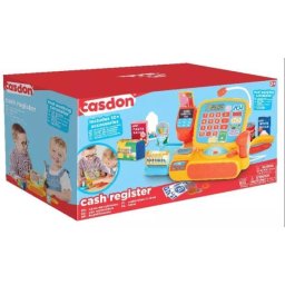 Casă de marcat electronic cu microfon și produse - 10 de piese