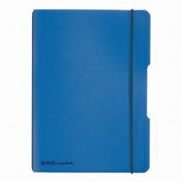 CAIET MY.BOOK FLEX A5 2X40F 70GR DICTANDO+PATRATELE ALBASTRU DESCHIS TRANSPARENT CU LOGO NEGRU