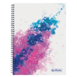 CAIET A4 70 FILE CU SPIRALA PATRATELE, PUNCTAT, SPLASH ROZ