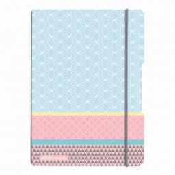 CAIET MY.BOOK FLEX A4 2X40F DICTANDO+PATRATELE, COPERTA PP, GRAPHIC PASTELS BLUE
