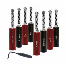 Mufe banana Audioquest SureGrip 100, Silver plated, (set 8buc