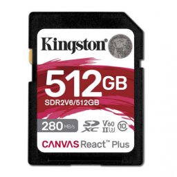 Card memorie Canvas React Plus 512 GB SDXC Memory Card (UHS-II U3, Class 10, V60, A1)