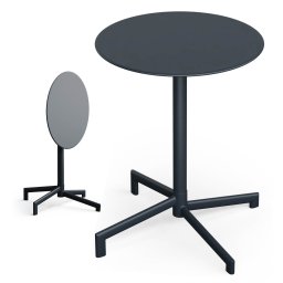 Blumfeldt Masă de bistro UrbanEdge, masă de bar, 60 cm, pliabilă, acoperită cu pulbere, rezistentă la intemperii (GDM25-UrbanEdge 60cm)