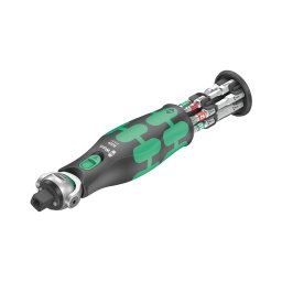 Set clichet compact WERA 8009 Zyklop Pocket Imperial Set 1 cu biti si chei tubulare in inch pentru service tehnic si mentenanta 13 piese