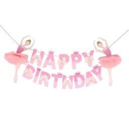 Ghirlanda banner Happy Birthday balerina 150 x 50cm 5948882230571