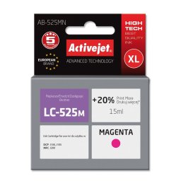 Activejet AB-525MN ink for Brother printer; Brother LC525M replacement; Supreme; 15 ml; magenta